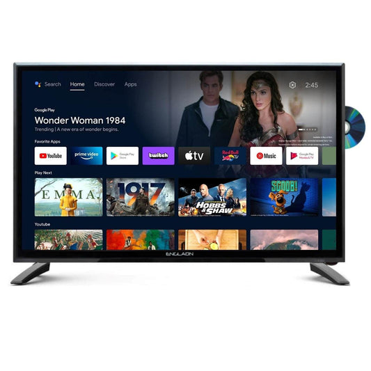 24’’ Full HD Smart 12V TV With Built-in DVD Player, Chromecast, Bluetooth & Google TV