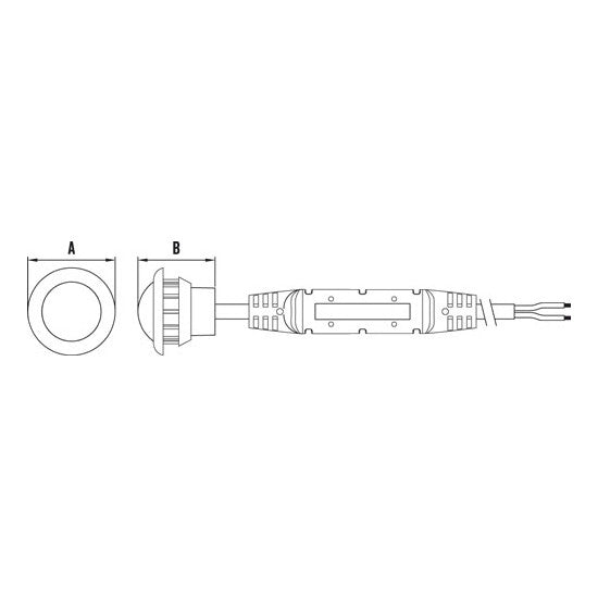 10-30V BR11A Amber LED Clearance Light Round