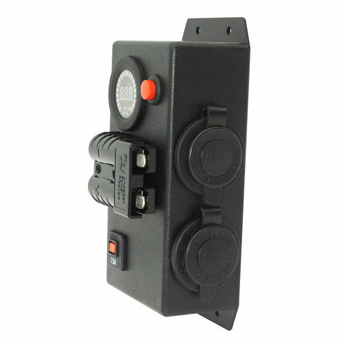 12V/24V RHM VOLT CONTROL BOX - 2X ACCESSORY SOCKET 1X 50A ANDERSON