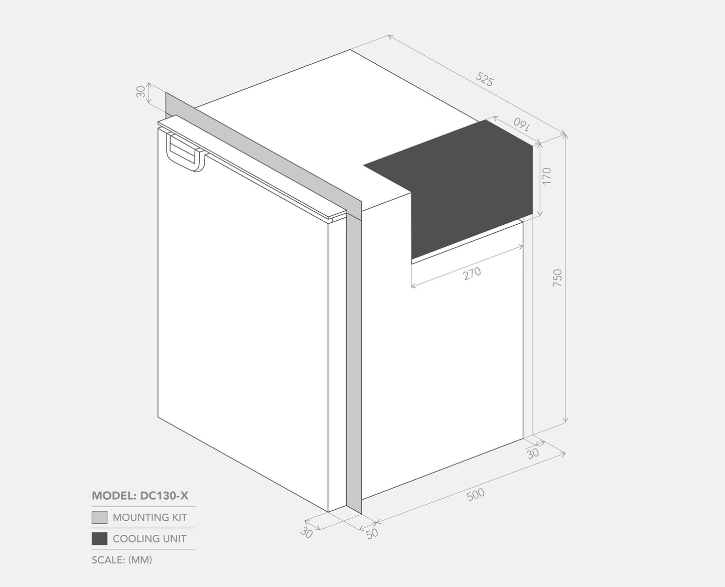 BUSHMAN DC130-X HEAVY DUTY CARAVAN FRIDGE