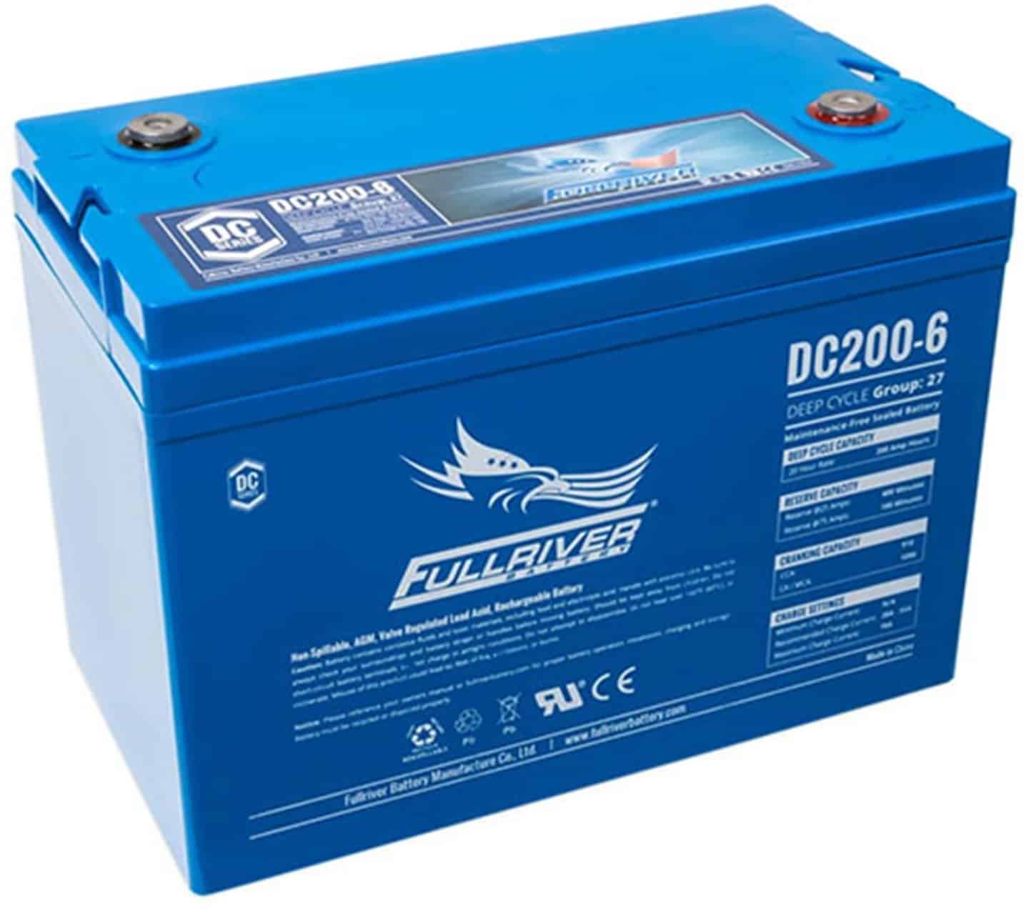 Fullriver 6V 200Ah Deep Cycle AGM Battery (DC200-6)