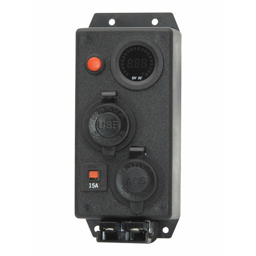 12V/24V Volt Control Box - 1x Accessory 1x Dual USB 1x 50A Anderson