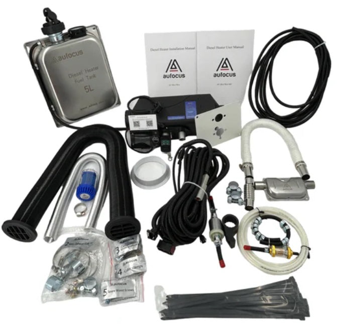 2KW BLUETOOTH DIESEL HEATER KIT + STAINLESS STEEL TANK INSTALLATION AT OUR WORKSHOP