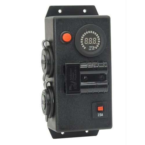 12V/24V LHM Volt Control Box - 1x Accessory 1x Dual USB 1x Anderson