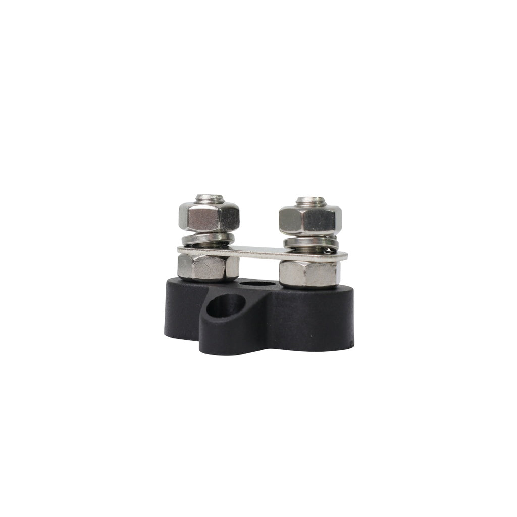DUAL BLACK M8 POWER DISTRIBUTION POST WITH BRIDGE PLATE