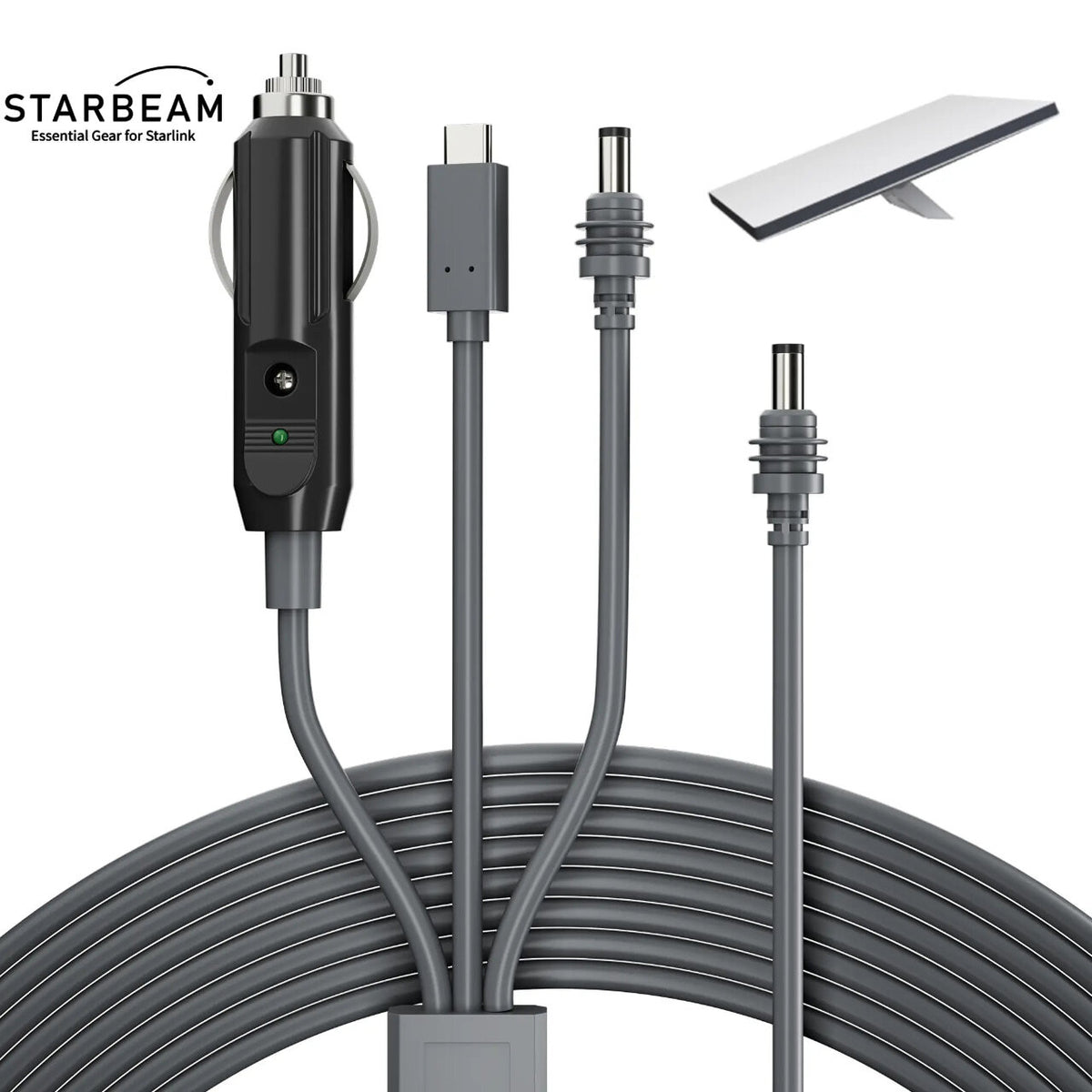 Starlink Mini 3-in-1 Car Charger + DC + USB-C 3m Power Cord
