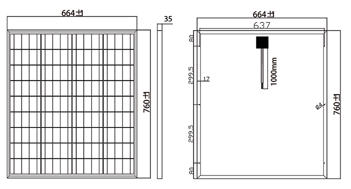 80W 12V MONOCRYSTALLINE SOLAR PANEL