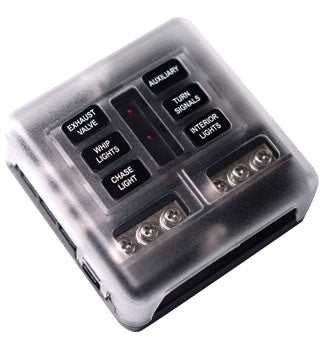 FUSE BLOCK BAR 6 WAY WITH LED