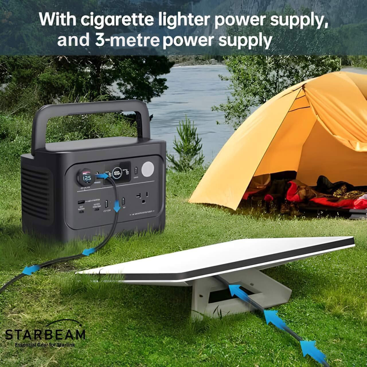 Starlink Mini 12/24V DC 3m Cig Power + LCD Screen