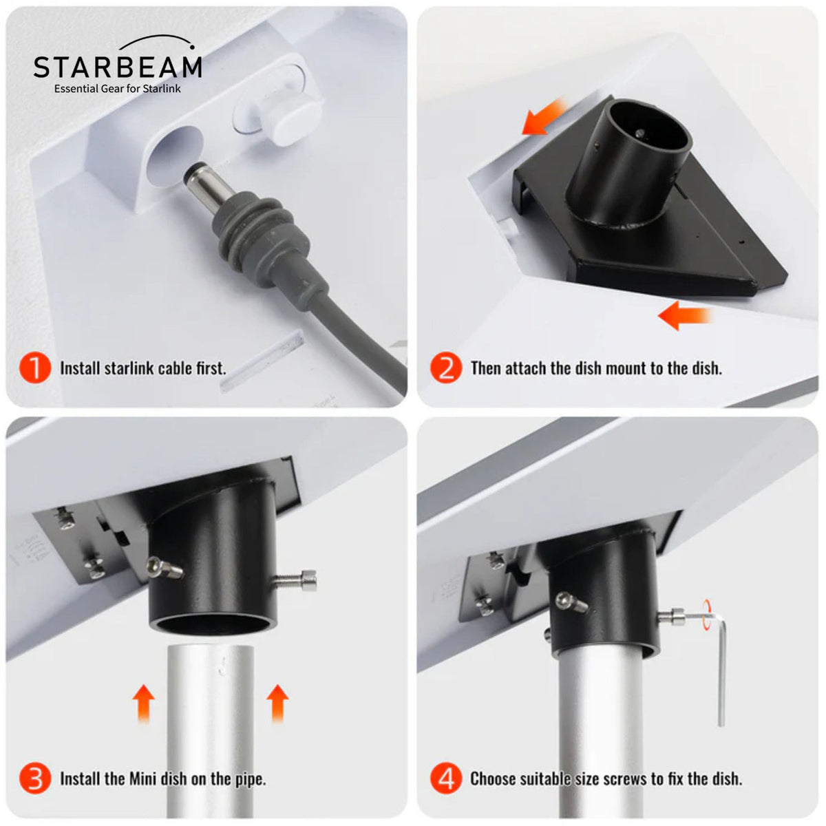 STARLINK MINI METAL POLE ADAPTER