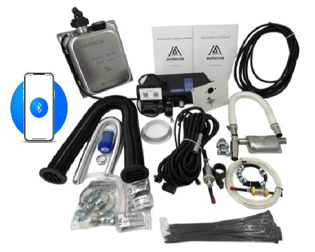 2KW Bluetooth Diesel Heater Kit + 5L Stainless Steel Tank