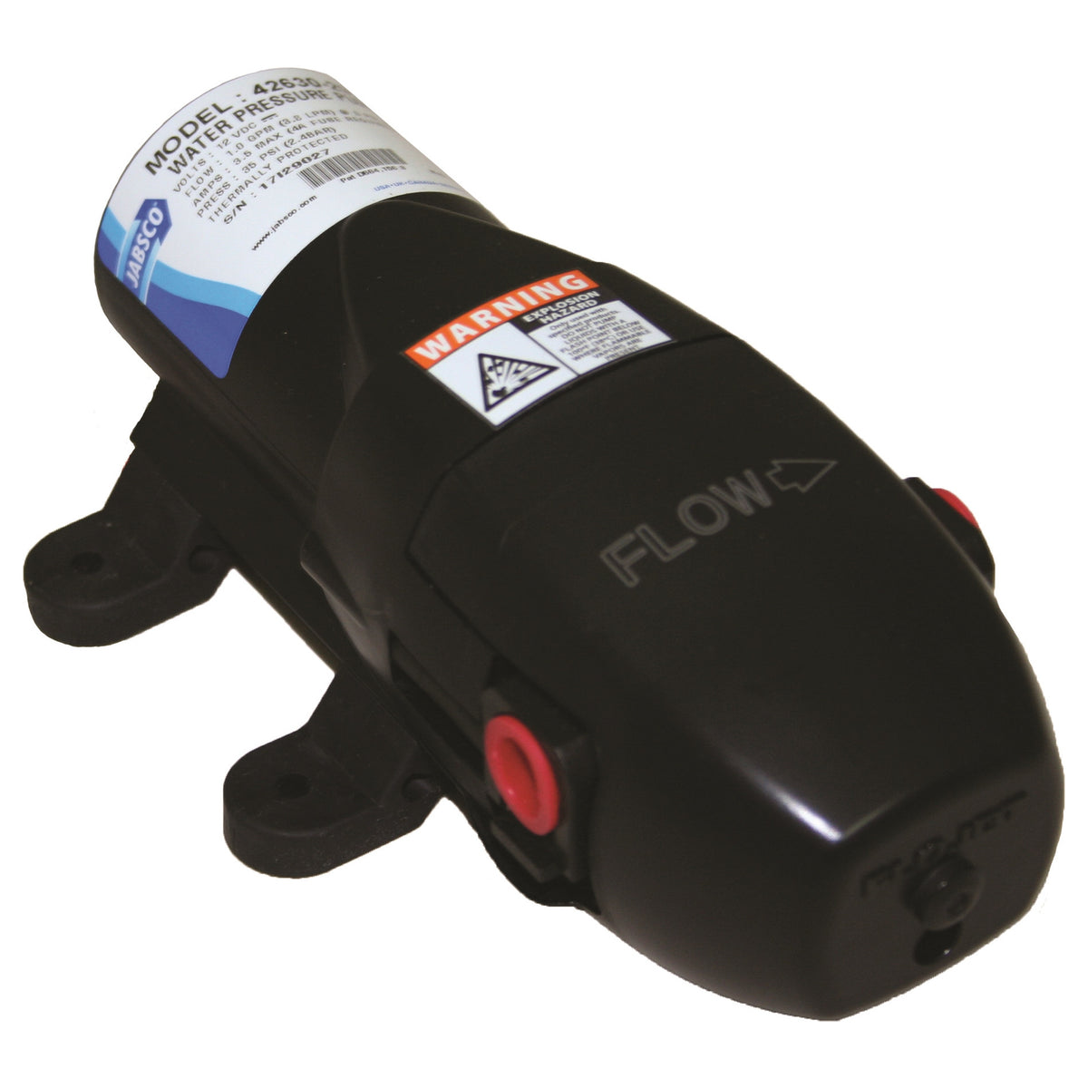 Par-Max 1 PLUS 12V Fresh Water Pump | 3.8LPM 35PSI
