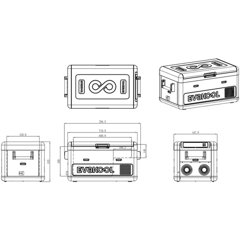 DOWN UNDER II 50L DUAL ZONE FRIDGE FREEZER