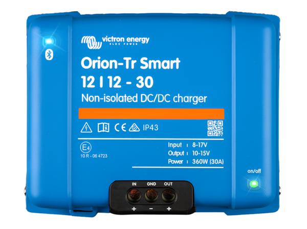 ORION-TR SMART 12V TO 12V-30A (360W) NON-ISOLATED DC-DC CHARGER