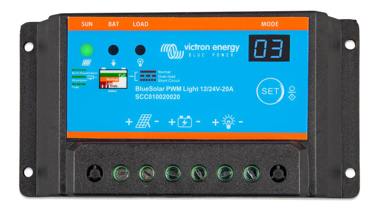 BLUESOLAR PWM-LIGHT CHARGE CONTROLLER 12/24V-20A