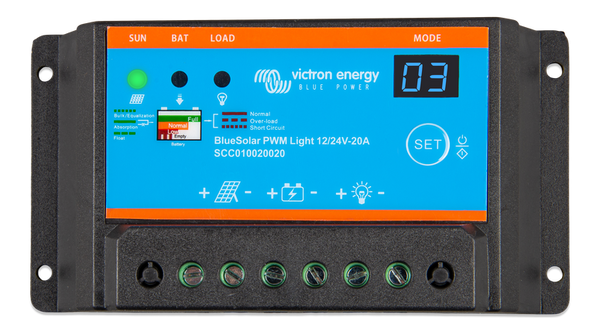 BLUESOLAR PWM-LIGHT CHARGE CONTROLLER 12/24V-20A