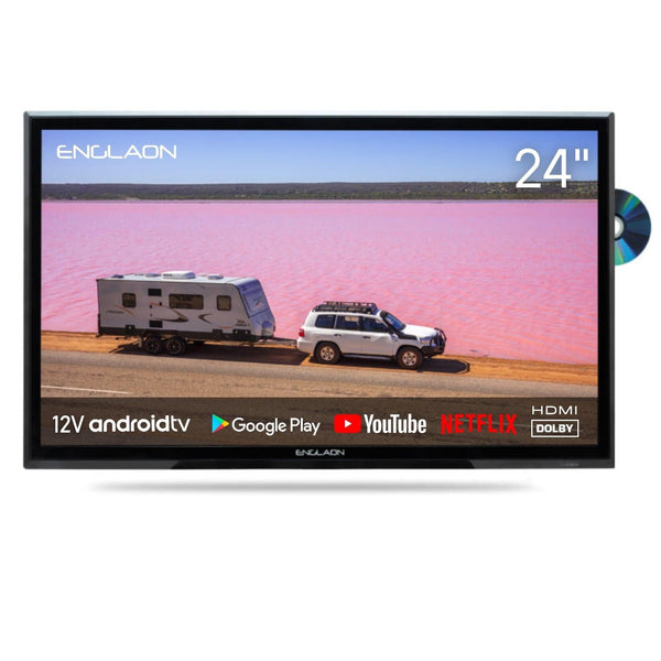 24’’ Full HD Smart 12V TV With Built-in DVD Player, Chromecast, Bluetooth & Google TV