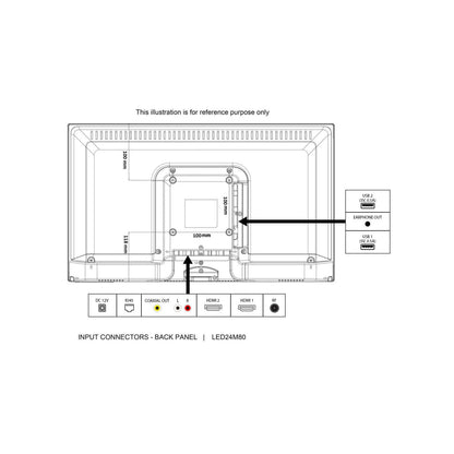 24’’ Full HD Smart 12V TV With Built-in DVD Player, Chromecast, Bluetooth & Google TV