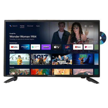 27" 12V FULL HD SMART TV WITH DVD + CHROMECAST + ANDROID 11