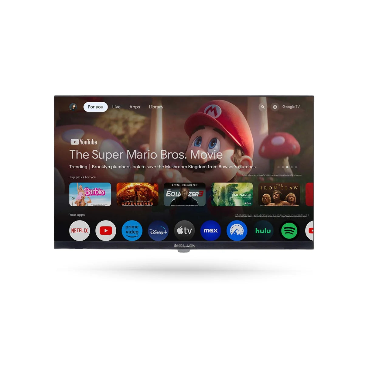 24’’ Full HD 12V Smart TV With Chromecast, Bluetooth & Google TV