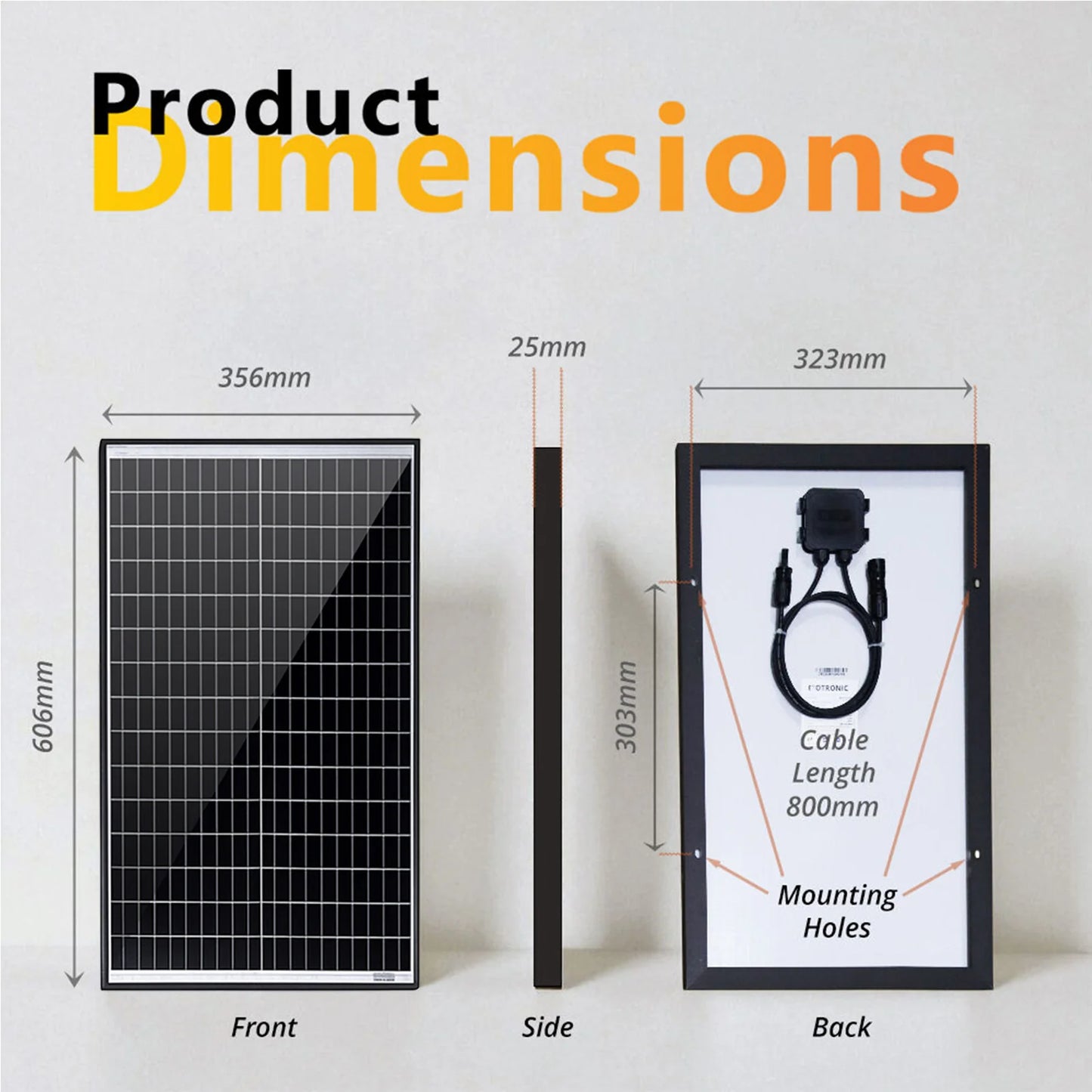 FUSION 50W FIXED SOLAR PANEL