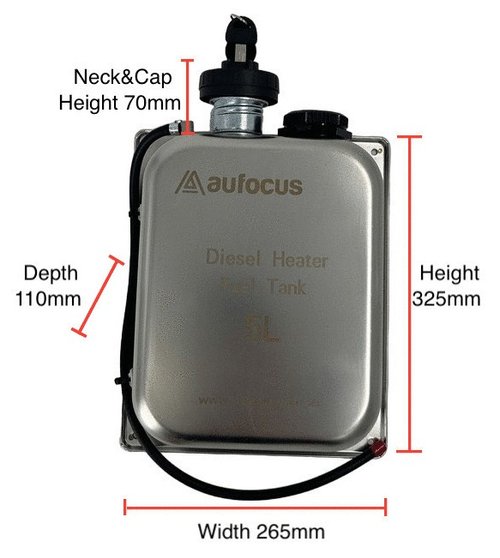 2KW BLUETOOTH DIESEL HEATER KIT + STAINLESS STEEL TANK
