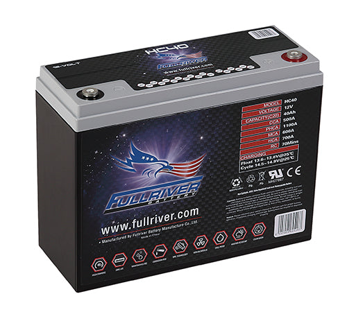 12V 40Ah 500CCA High Crank AGM Battery (HC40)