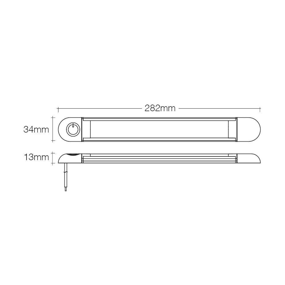 NARVA 12V LED 282MM STRIP LAMP WITH SWITCH