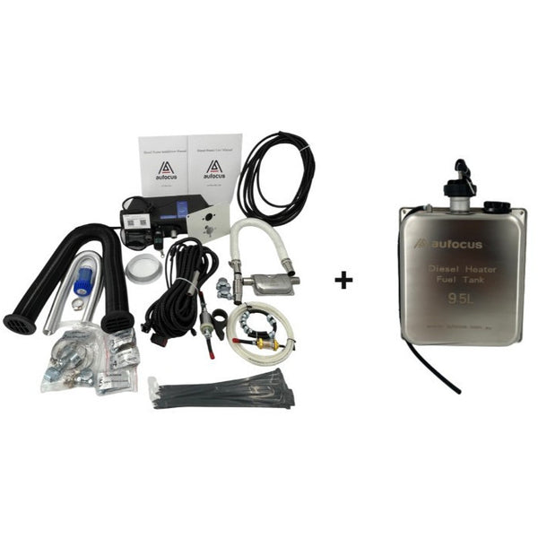 2KW Bluetooth Diesel Heater Kit + 9.5L Stainless Steel Tank