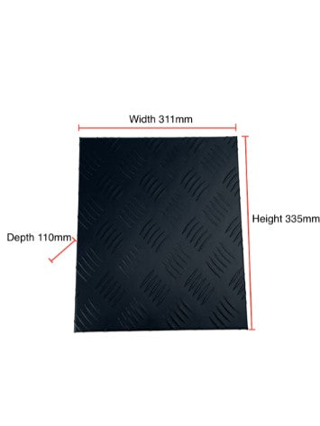 Black Checker Plate Tank Cover - GEN4