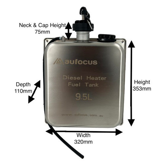 2KW Bluetooth Diesel Heater Kit + 9.5L Stainless Steel Tank