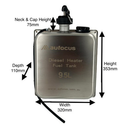 9.5L Stainless Steel Diesel Heater Tank - GEN4