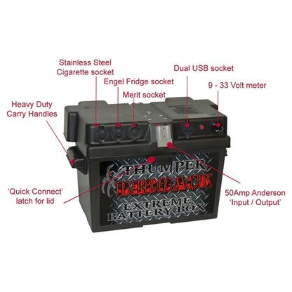 Battery Box - Red 1x Cig + 1x Engel + 1x Merit + 1x Dual USB