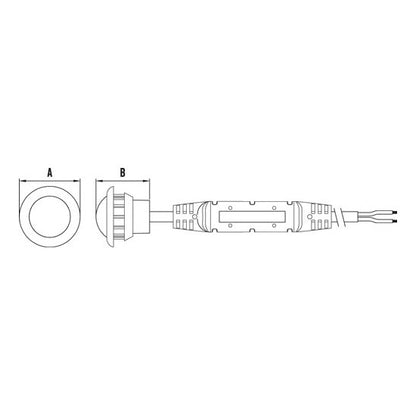 10-30V BR11A Amber LED Clearance Light Round