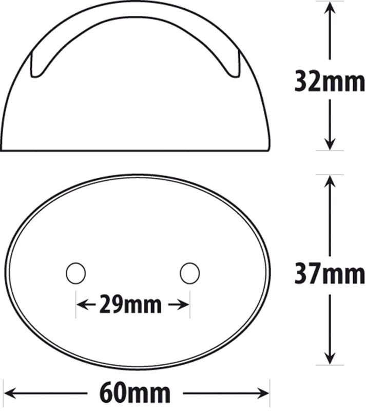 10-30V BR3ARL Amber/Red Clearance Lamp | Oval LED Marker