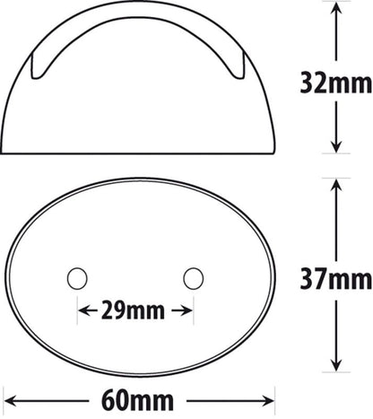 10-30V BR3ARL Amber/Red Clearance Lamp | Oval LED Marker