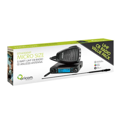 DTX4300 IP54 UHF CB RADIO + ANU220 ANTENNA - VALUE PACK