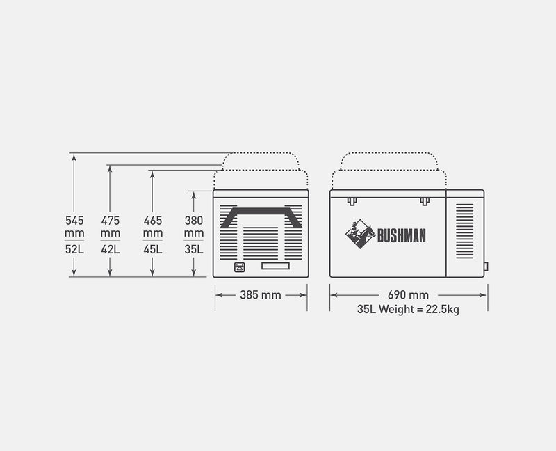 BUSHMAN FRIDGE 35L / 35L-52L