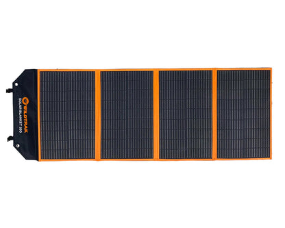 160W Folding Solar Blanket (A-Grade with ETFE Coating, Built in Stand, IP65 Waterproof & Carry Bag)