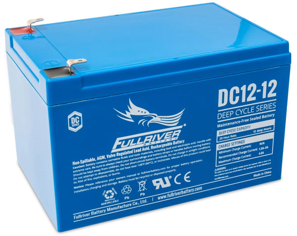 FULLRIVER DC12-12 12V 12AH Deep Cycle AGM Battery