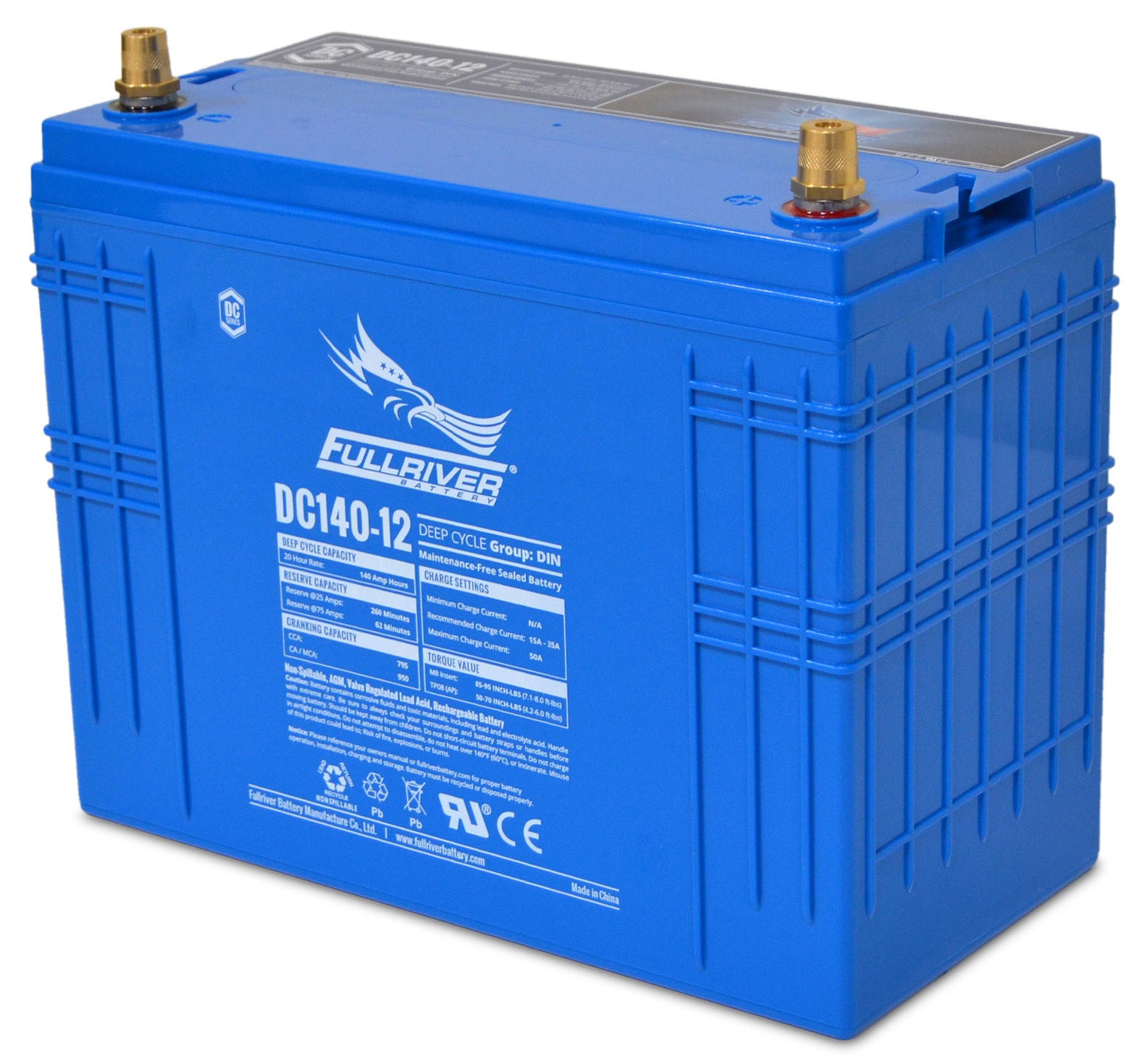 Fullriver 12V 140Ah Deep Cycle AGM Battery (DC140-12)