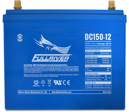 Fullriver 12V 150Ah Deep Cycle AGM Battery (DC150-12)