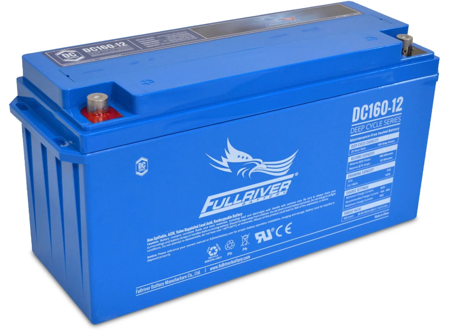 Fullriver 12V 160Ah Deep Cycle AGM Battery (DC160-12)
