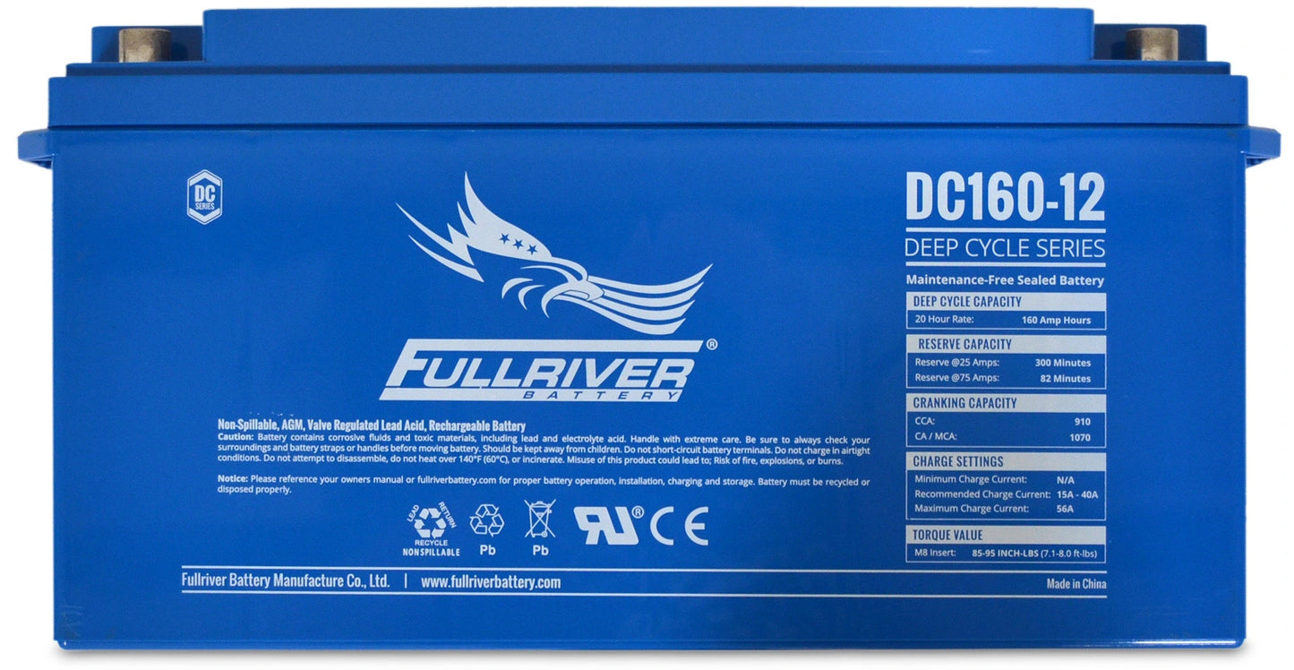 Fullriver 12V 160Ah Deep Cycle AGM Battery (DC160-12)