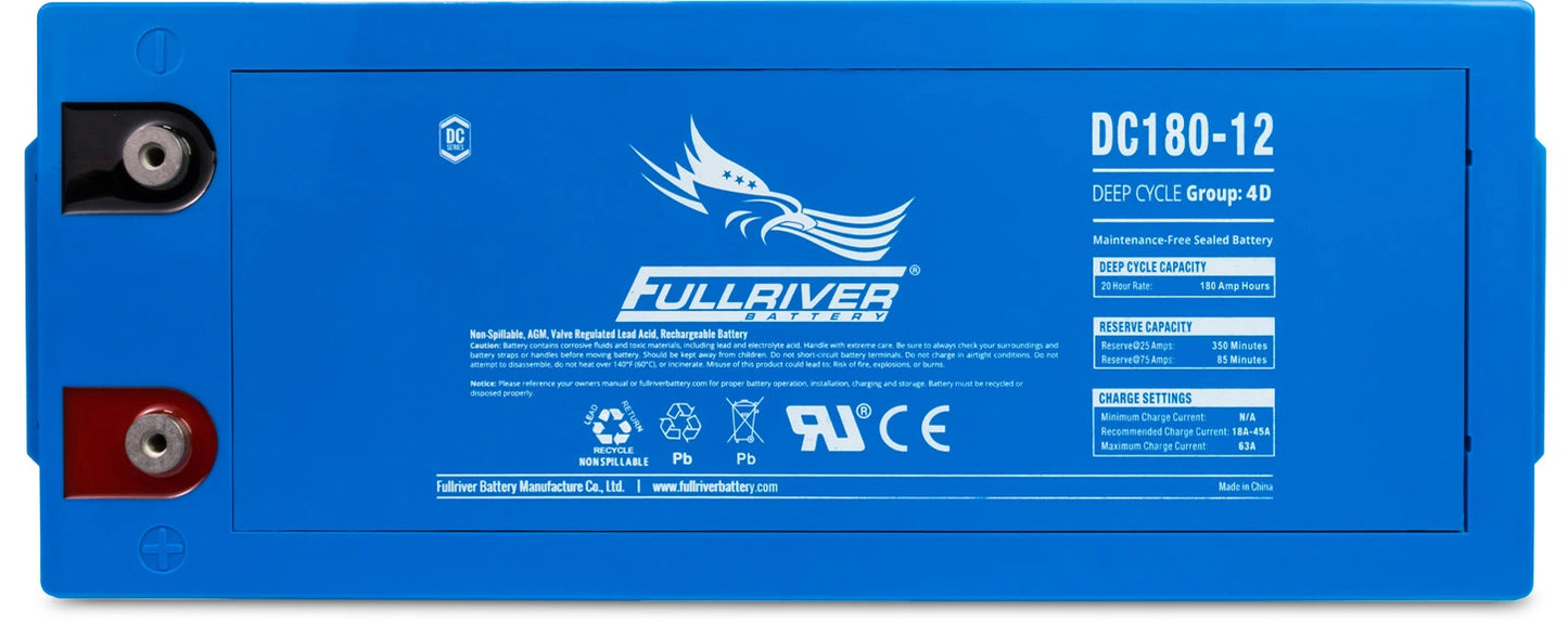 Fullriver 12V 180Ah Deep Cycle AGM Battery (DC180-12)