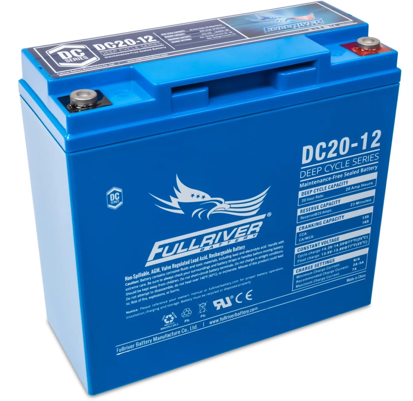 Fullriver 12V 20Ah Deep Cycle AGM Battery (DC20-12)