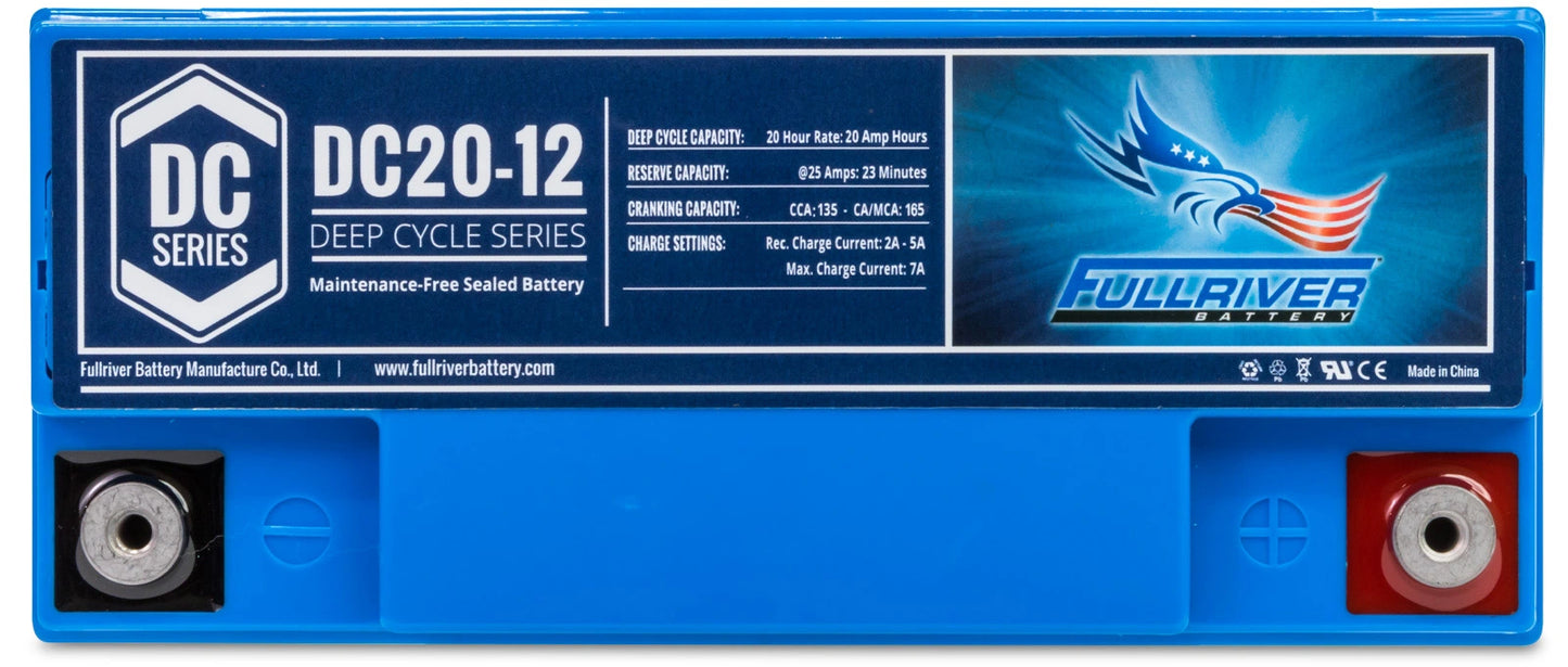 Fullriver 12V 20Ah Deep Cycle AGM Battery (DC20-12)