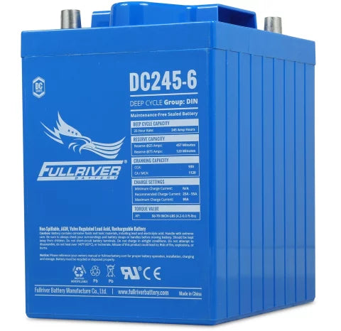 FULLRIVER DC245-6 6V 245AH Deep Cycle AGM Battery