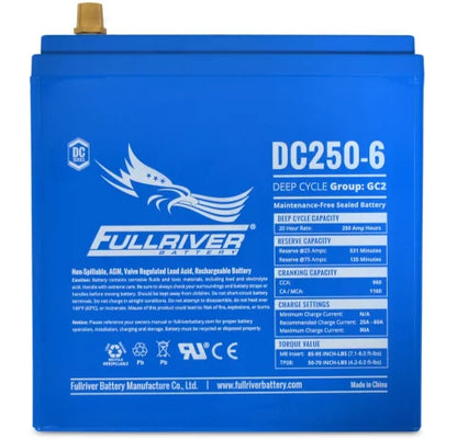 Fullriver 6V 250Ah Deep Cycle AGM Battery (DC250-6)