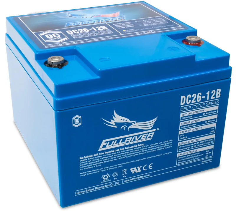 Fullriver 12V 26Ah Deep Cycle AGM Battery (DC26-12B)